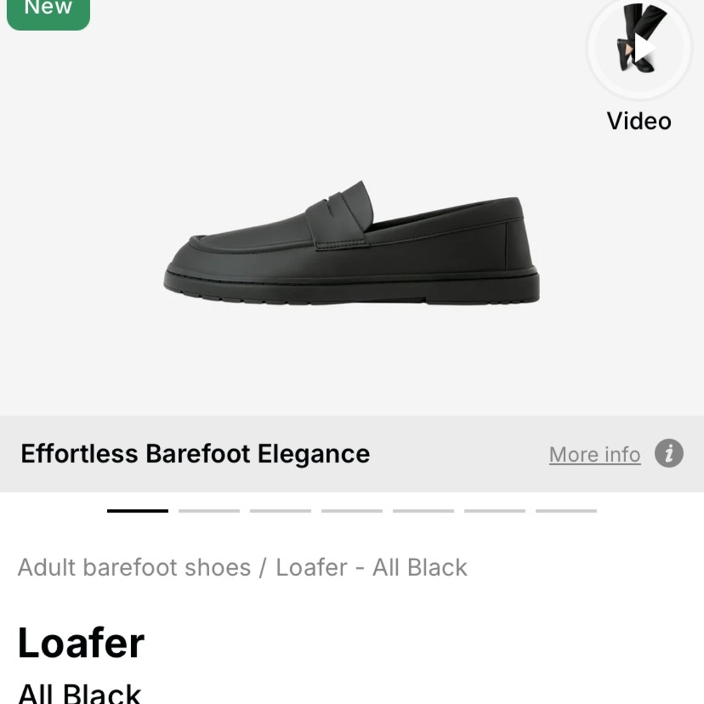 NWT Feelgrounds Black Loafer Sz 7